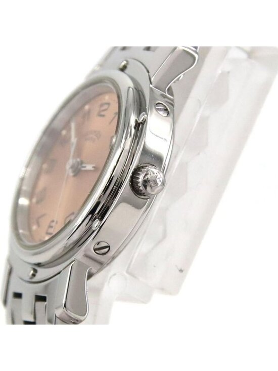 Hermes SS Quartz Watch Pink main image 5